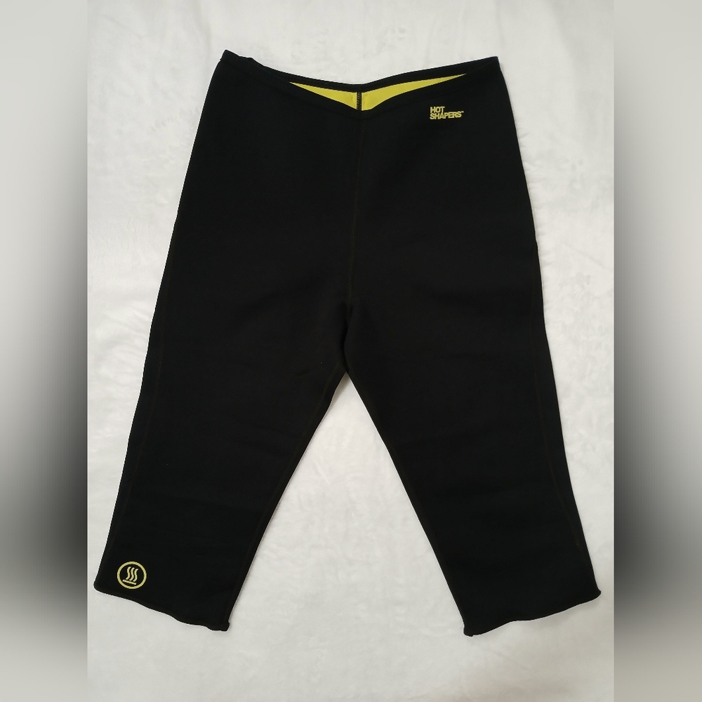 Hot Shapers Women's Black Neotex Capri Pants Size M Neoprene